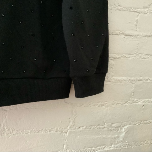 Vintage Havana Womens Black Embellished Pullover Sweatshirt Top Size Medium - Picture 10 of 13